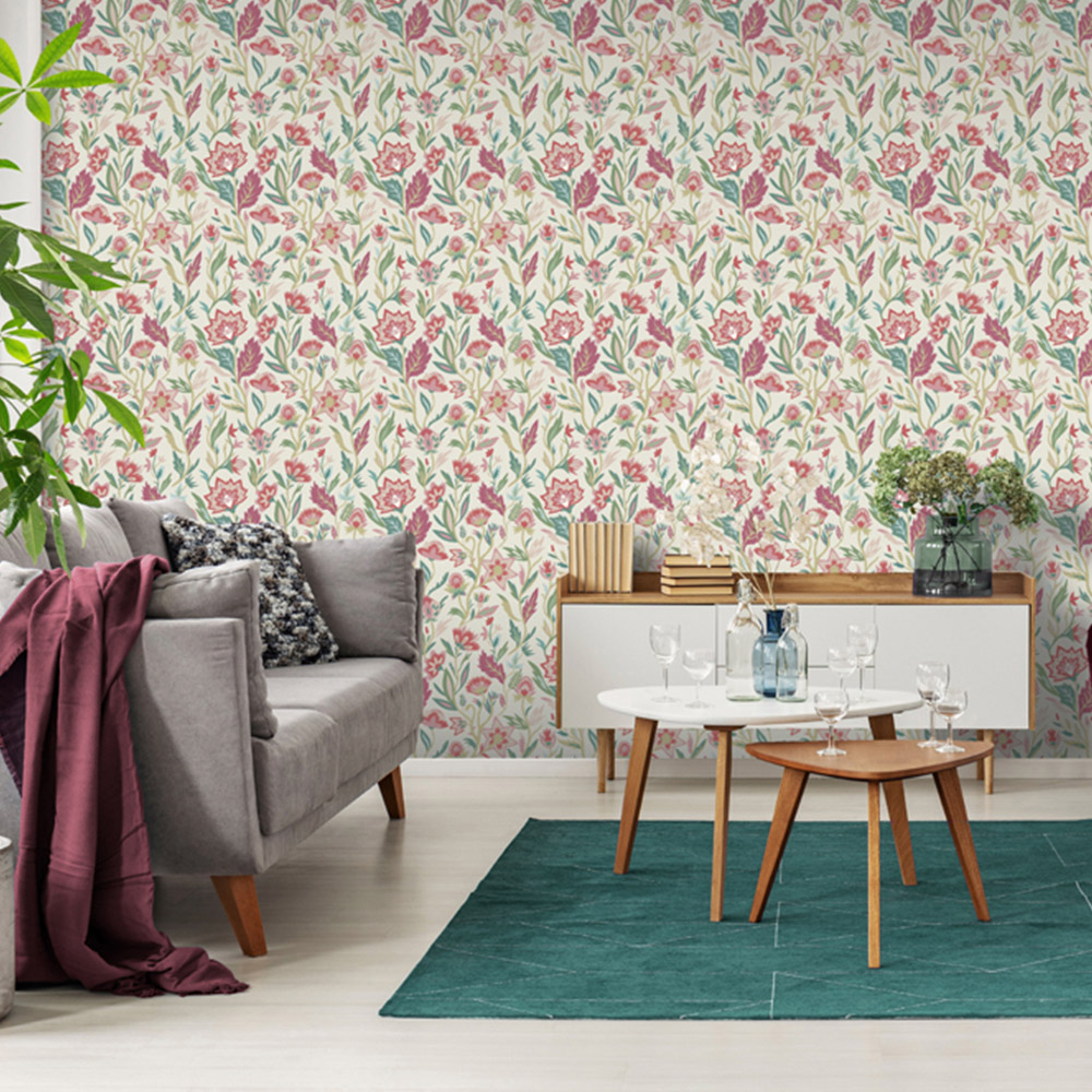 Arthouse Lush Paradise Pink Wallpaper Image 4