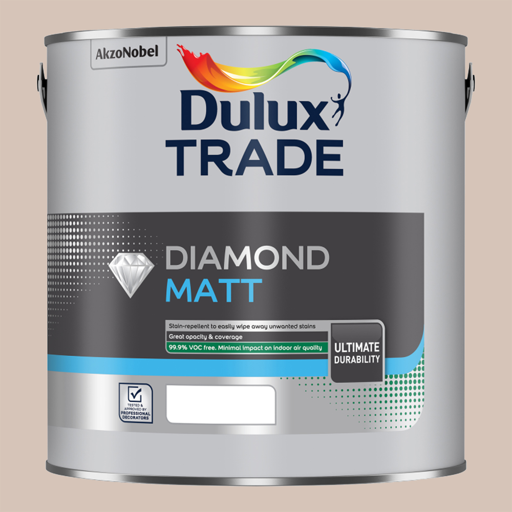 Dulux Trade Soft Stone Walls and Ceilings Diamond Matt Paint 5L Image 2