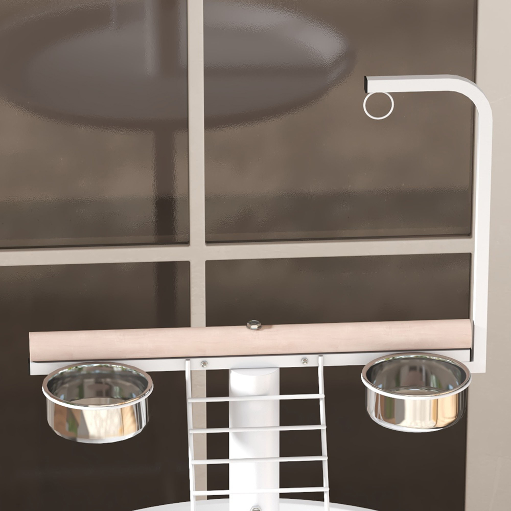 PawHut Round Tray Bird Table with Wheels Image 3