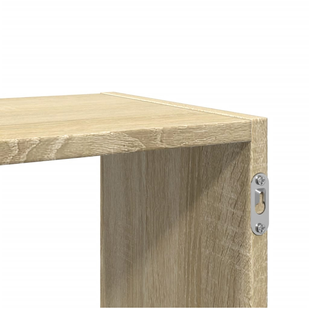 vidaXL 5 Open Shelf Sonoma Oak Wall Shelf Image 7