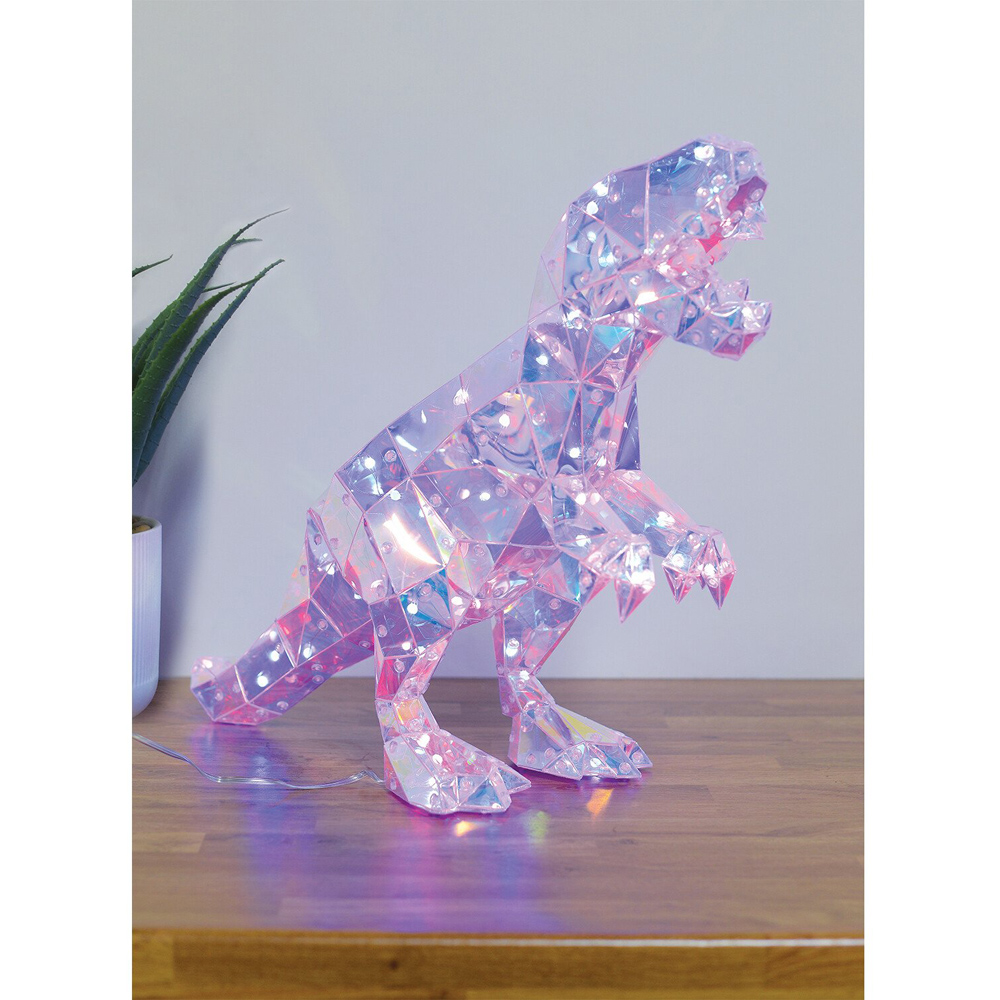 Crystal Effect Iridescent Dinosaur Light - Blue Image 6