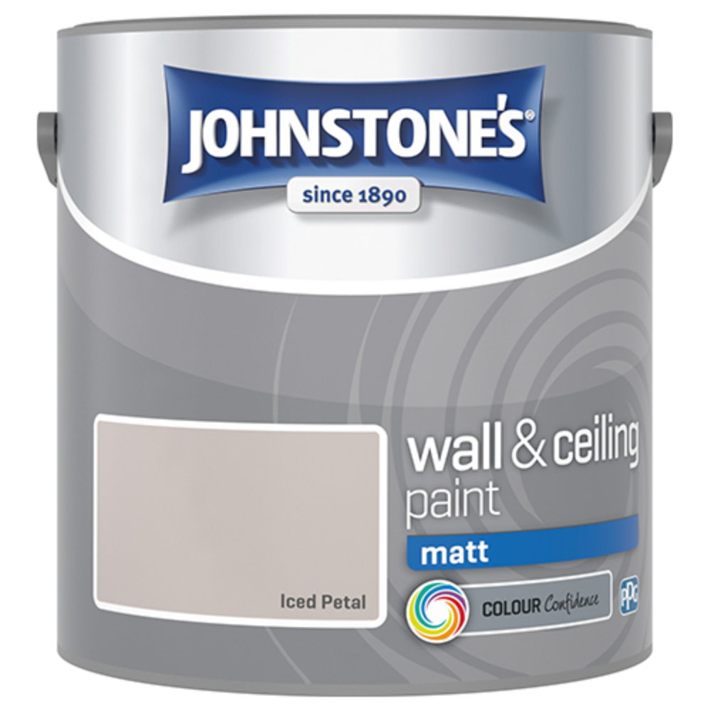 Johnstone's Walls & Ceilings Iced Petal Matt Emulsion Paint 2.5L Image 2