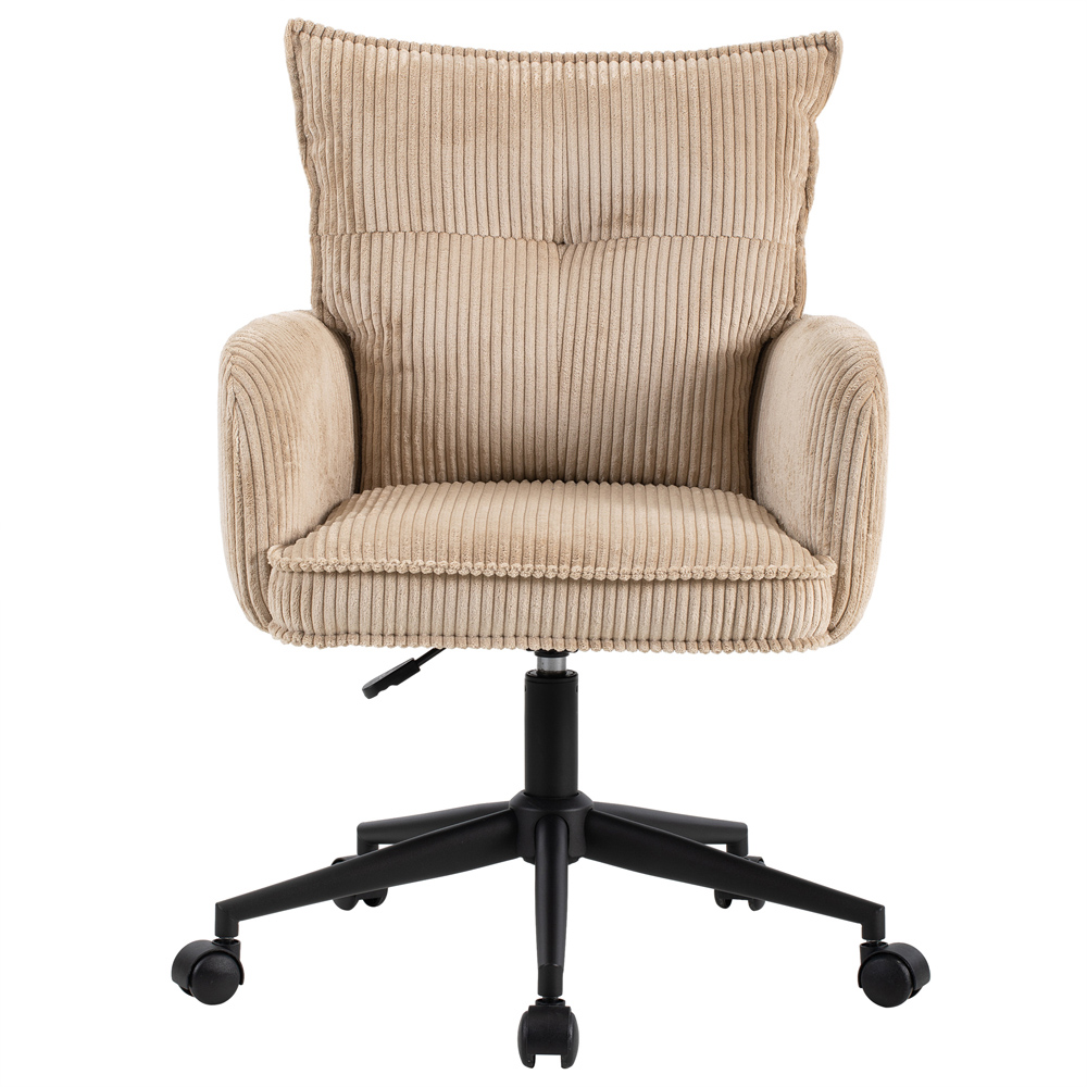 Loft24 Harbour Cream Height Adjustable Corduroy Office Chair Image 7