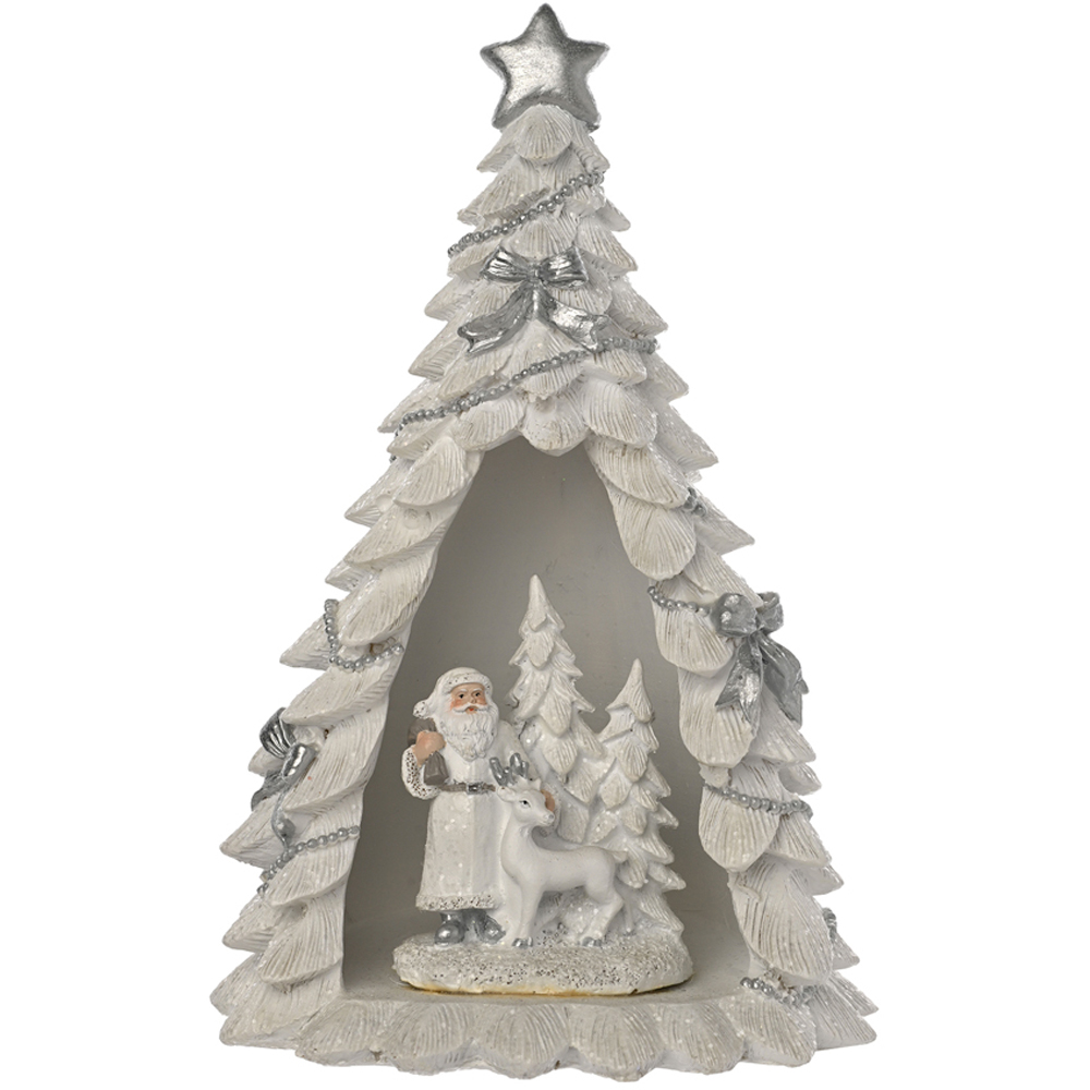 The Seasonal Gift Co. LED Freestanding Santa and Reindeer in Tree Christmas Decoration 24cm Image 1