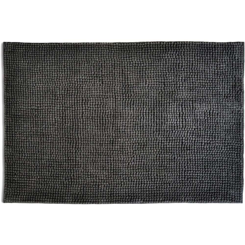 Allure Bath Fashions Charcoal Chenille Microfibre Supersoft Non-Slip Bobble Bath Mat 60 x 90cm Image 1