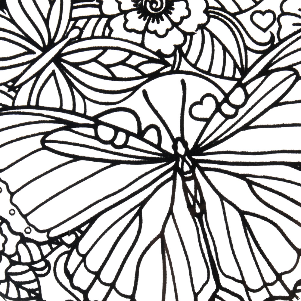 Colour Your Own Butterfly Heart Canvas Image 8