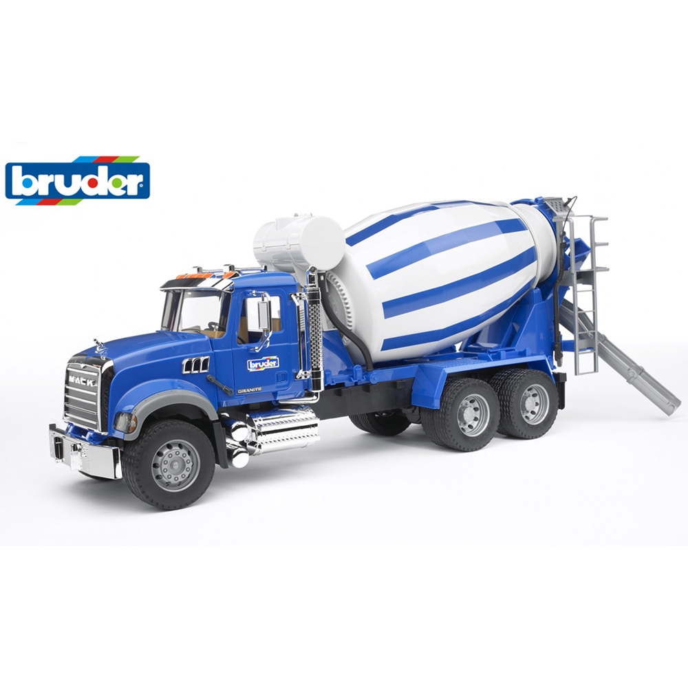 Bruder Kids MACK Granite Cement Mixer Truck Playset Model Image 6