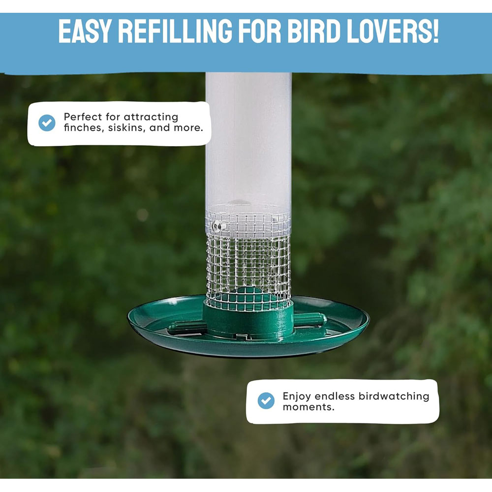 Happy Beaks Supa Plastic Suet Pellet Hanging Bird Feeder with Tray Image 3