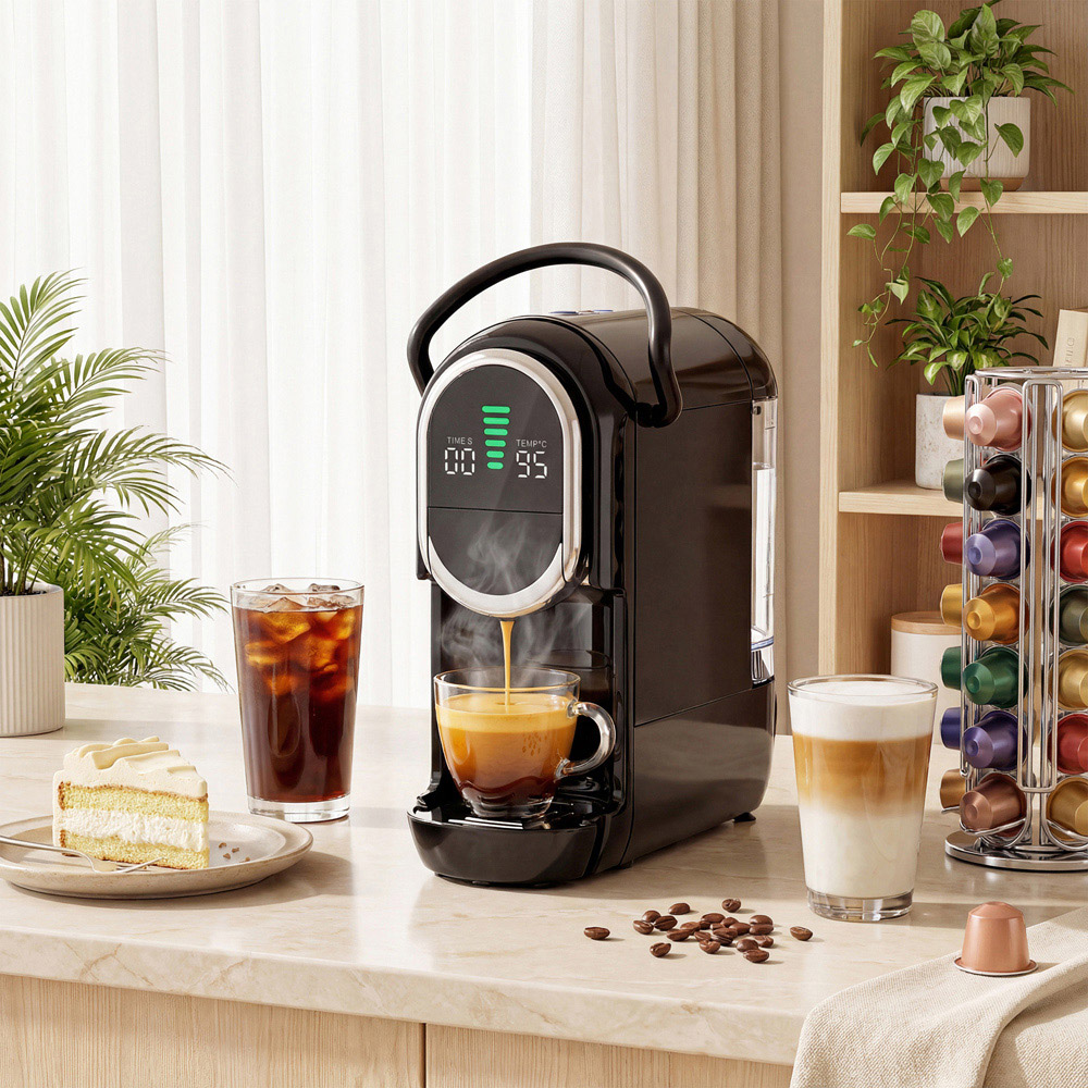 HOMCOM 19 Bar Black Pod Semi-Automatic 600ml Coffee Machine 1450W Image 2