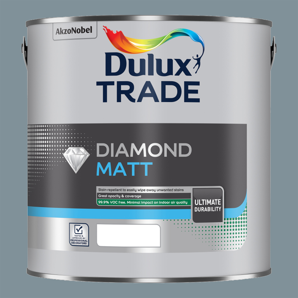 Dulux Trade Denim Drift Walls and Ceilings Diamond Matt Paint 2.5L Image 2