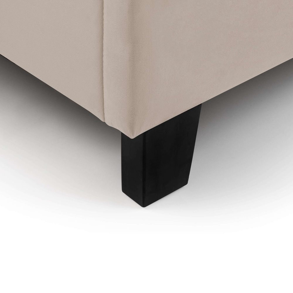 Julian Bowen Rosa Small Double Cream Velvet Upholstered Bed Image 7