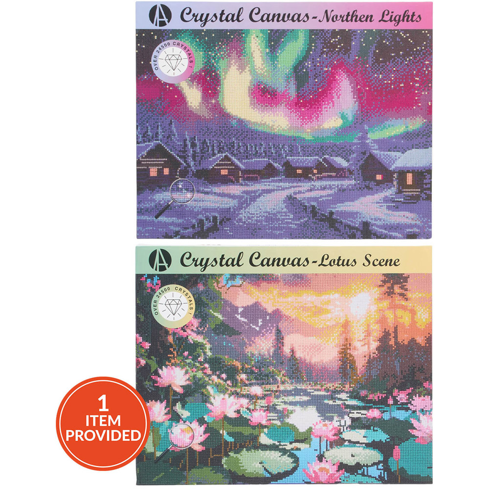 Crystal Canvas Northern Lights or Lotus Scene Kit Image 1