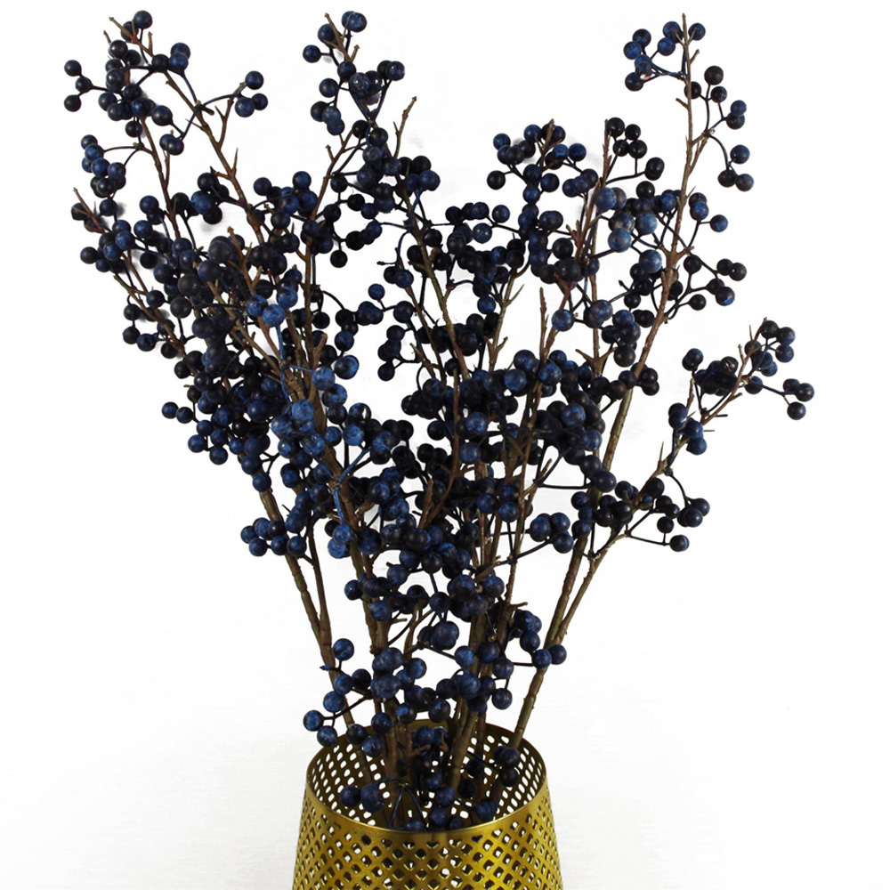 Botanik Blue Berry Single Stem Artificial Christmas Spray 70cm Image 5