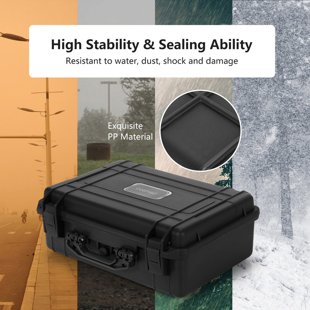 Costway Portable Waterproof Hard Case with Customizable Fit Foam 45 x 34cm Image 4