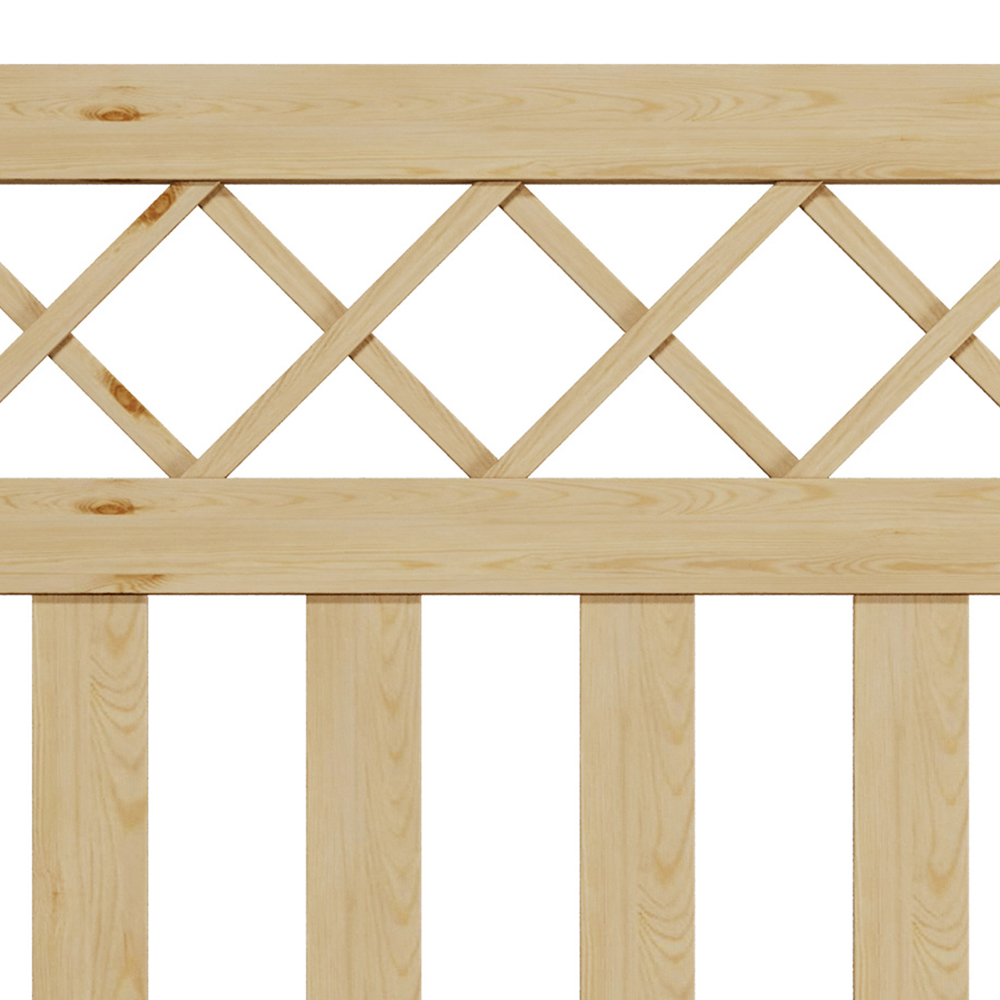 Outdoor Cross Top Wooden Nature Garden Fence Door, 90 x 90 x 2.5cm Image 6