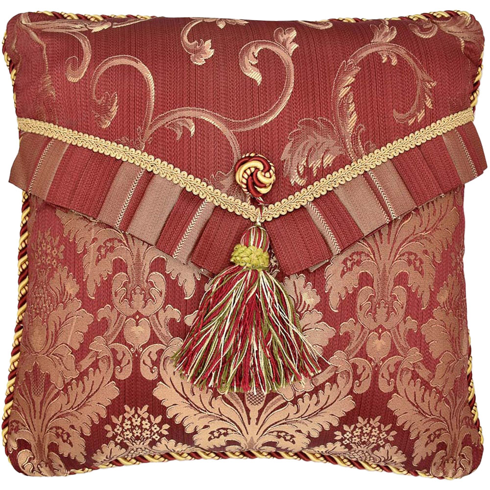 Intimates Odette Cuff Burgundy Filled Cushion 43 x 43cm 2 Pack Image 1