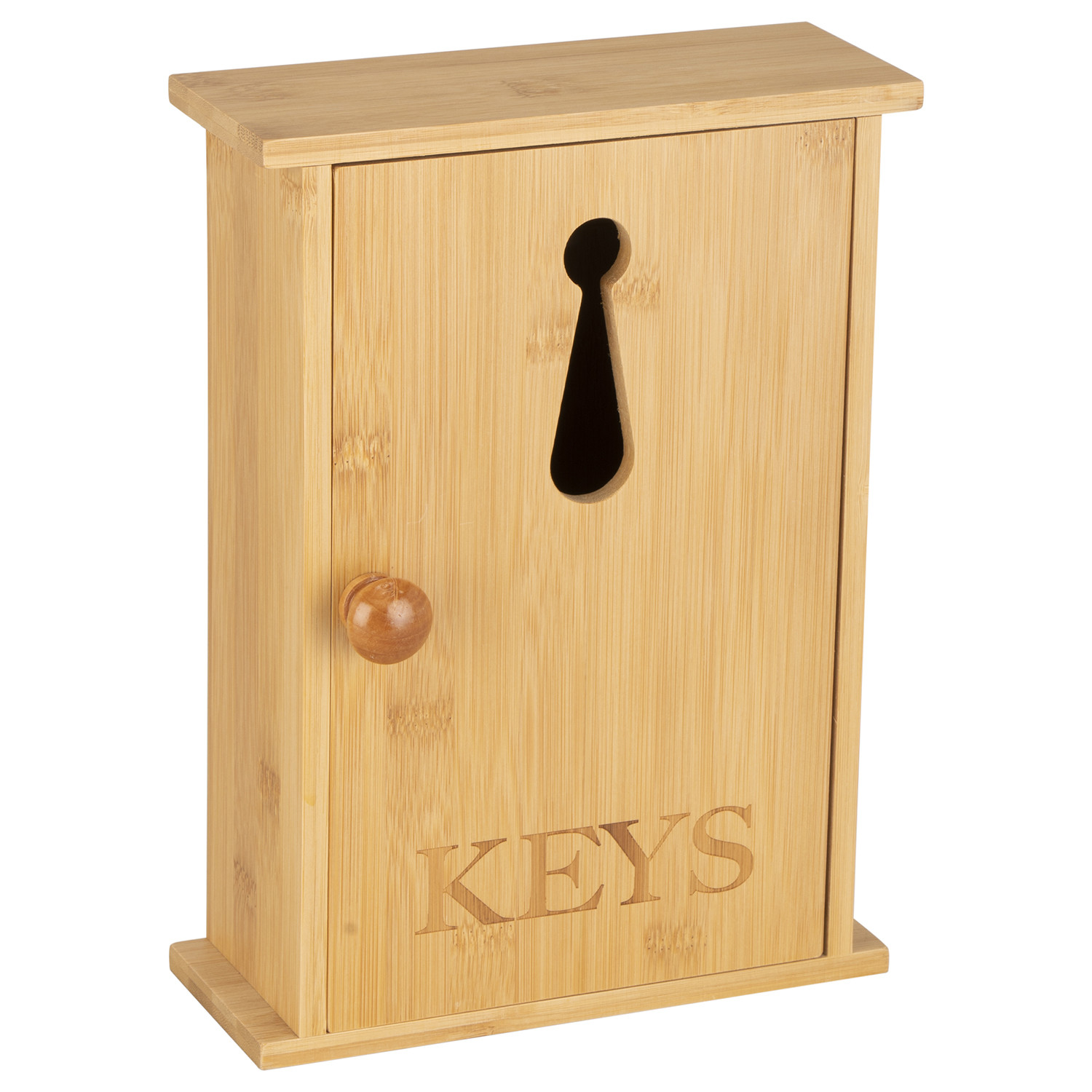 Bamboo Key Box with Cutout Image 2
