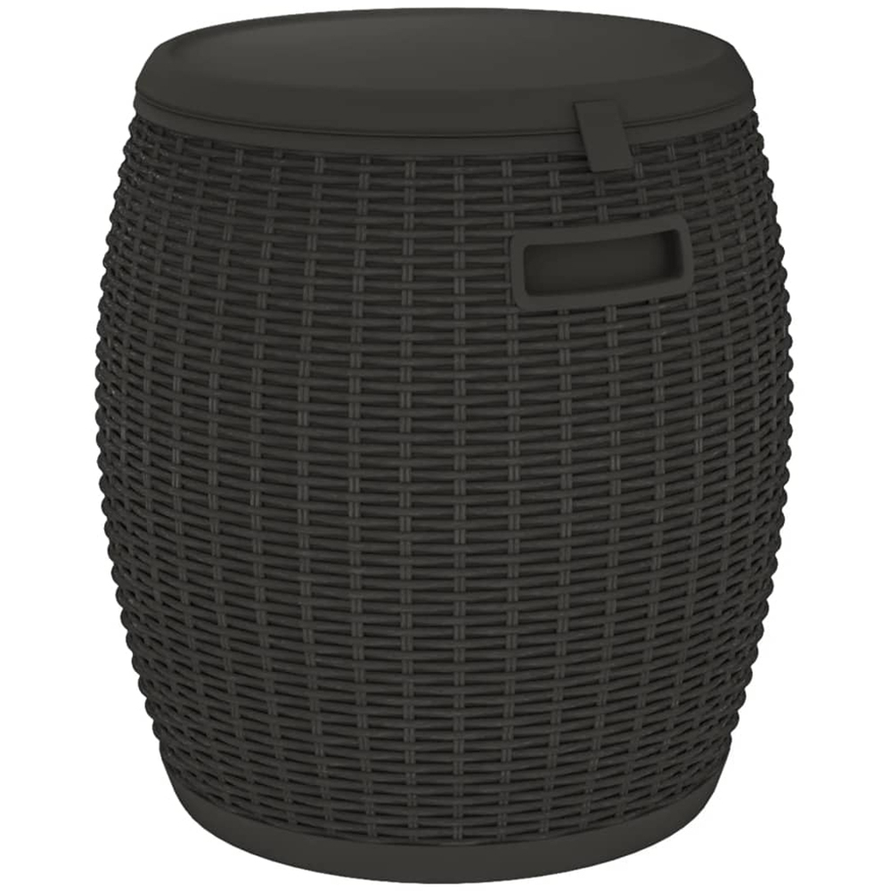 vidaXL 37L 4-in-1 Black Polypropylene Garden Storage Box Image 1