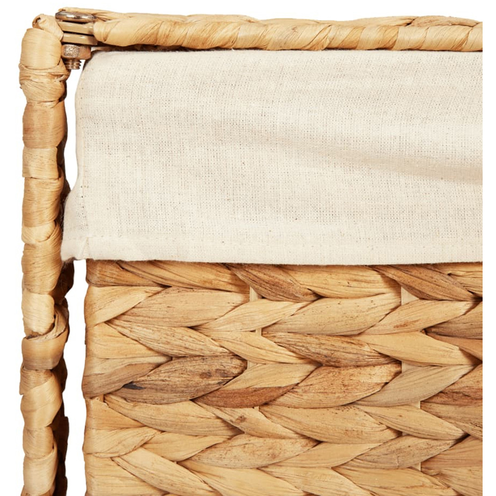 vidaXL Brown Water Hyacinth Laundry Basket 64 x 44 x 34cm Image 5