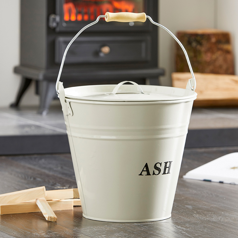 Inglenook Fireside Premium Cream Ash Bucket with Lid Image 2
