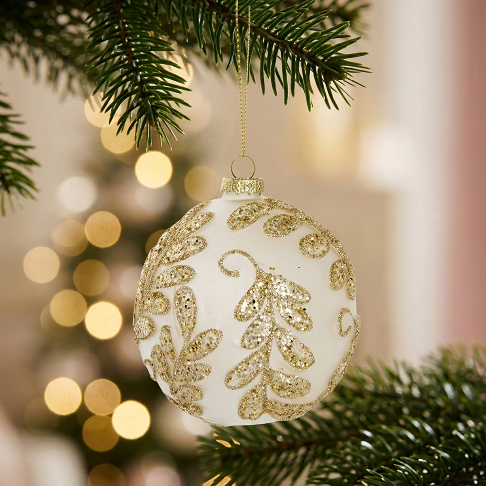 Decorative Gold Embellished Bauble Image 5