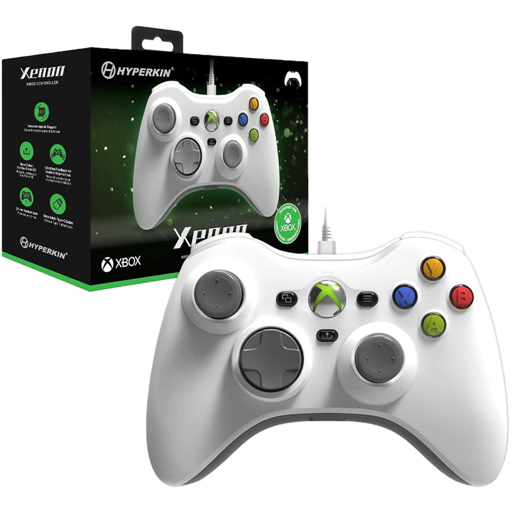 Hyperkin Xenon White Wired Xbox and PC Controller Image 3