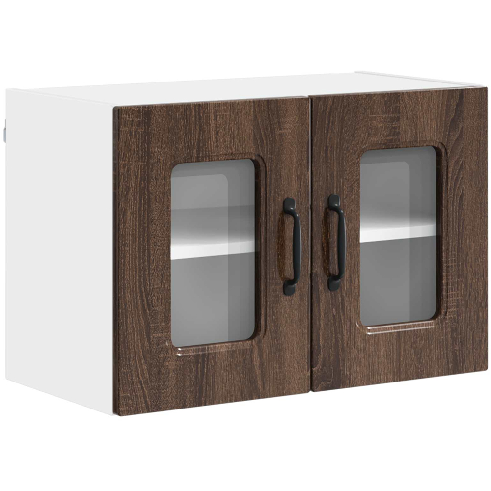 vidaXL Kalmar 2 Door Brown Oak Wall Kitchen Cabinet Image 2