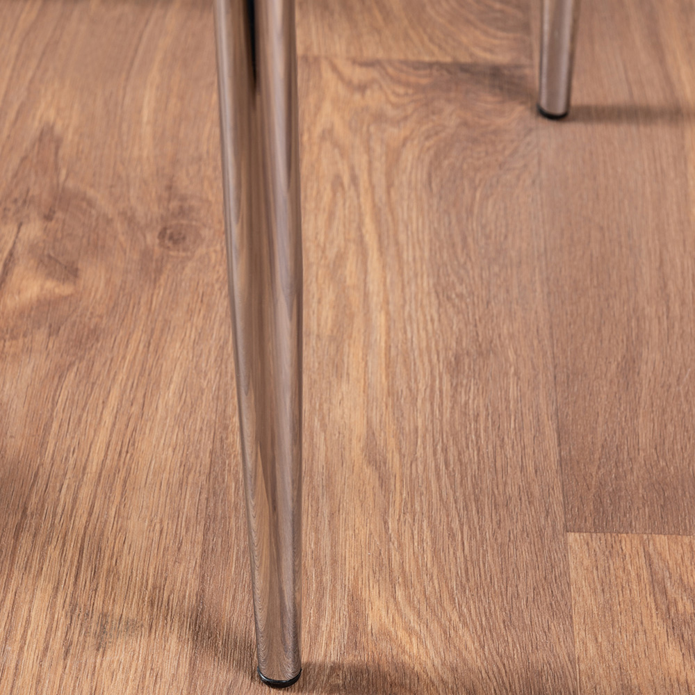 Furniturebox Copeland Valera Marble Effect 4 Seater Dining Set White Grey and Chrome Image 8