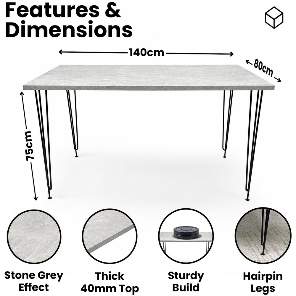 Kosy Koala 6 Seater Wood and Velvet Tufted Dining Bench Set Grey and Black Image 7