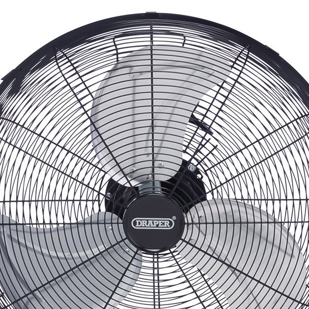 Draper Black and Silver High Velocity Floor Fan 20 inch Image 3
