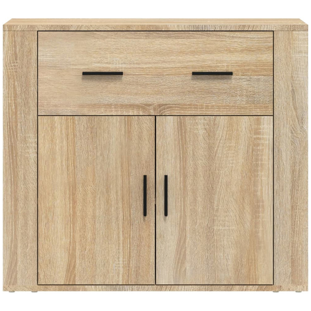 vidaXL 2 Door Single Drawer Sonoma Oak Wooden Sideboard Image 3