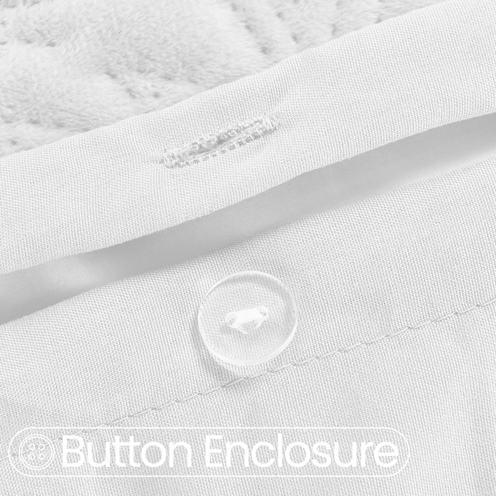 Velosso Single White Savannah Velvet Duvet Set Image 3