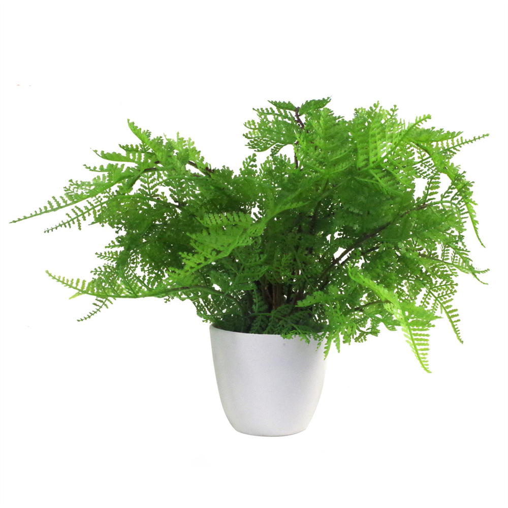 Leaf Botanical Fern Artificial Plant in Plastic Pot 1ft Image 6