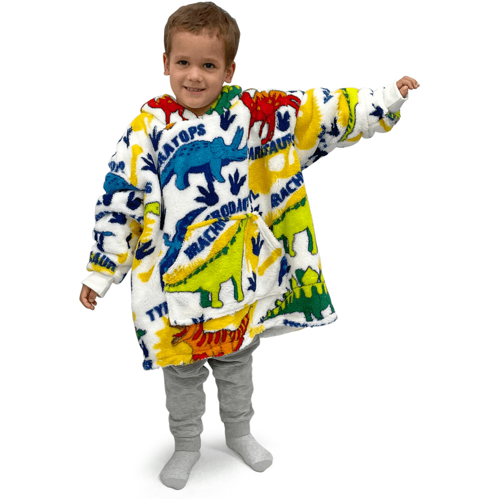 Velosso Kids Dinosaur Hoodie Oversize Multicolour Image 2