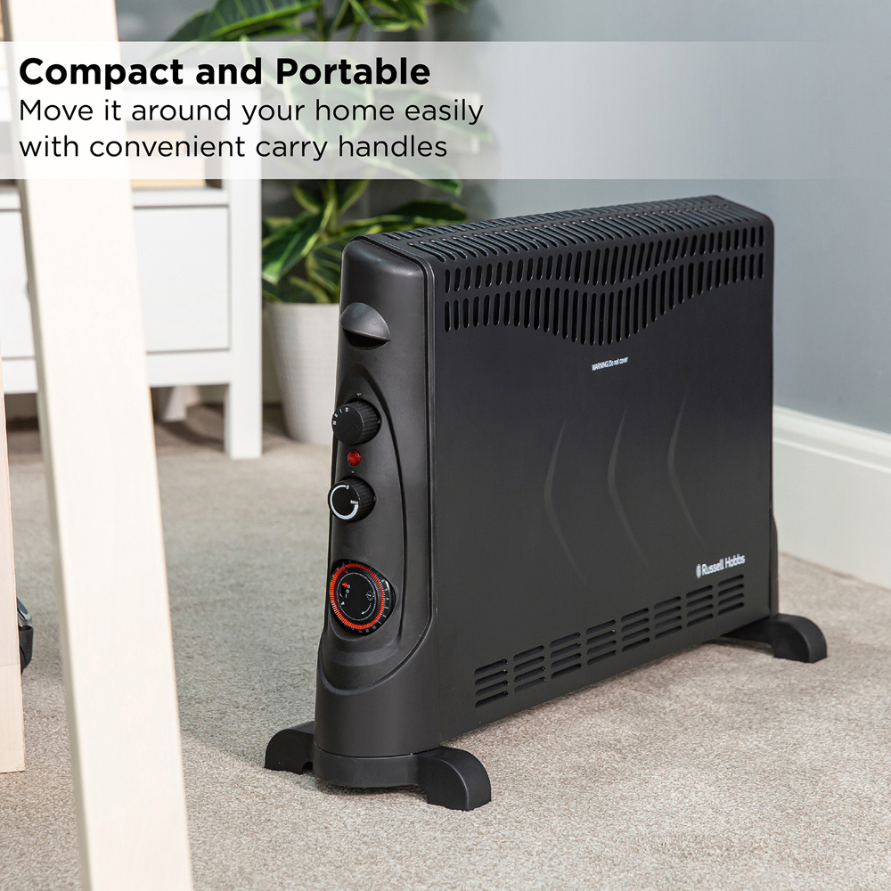 Russell Hobbs Black Convection Heater with Timer 2000W Image 6