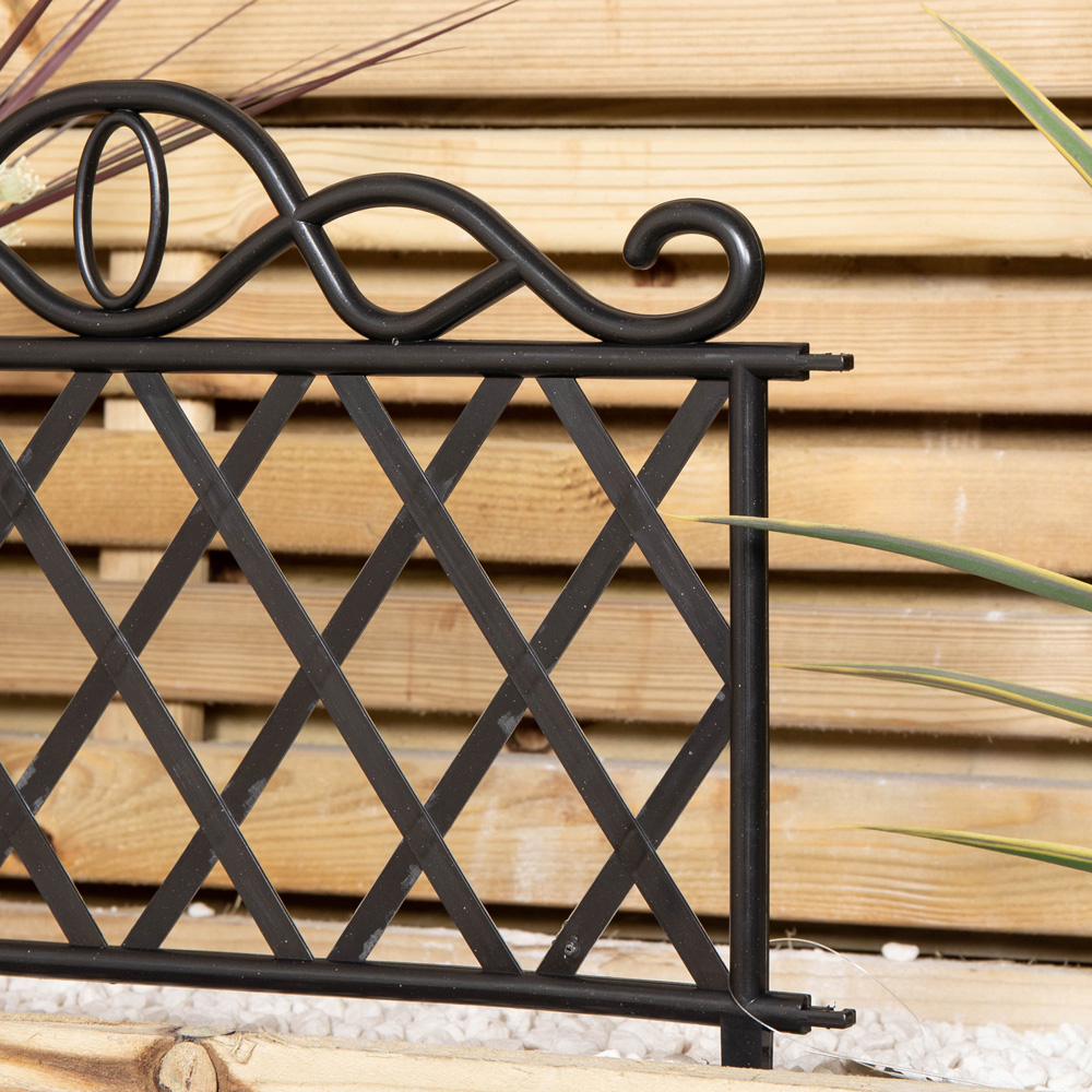 Samuel Alexander Black Plastic Garden Patio Lawn Border Fence Edging Image 7