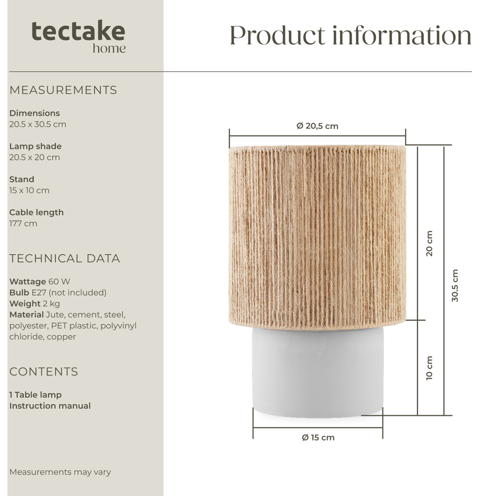 tectake Klea Bohp Style Table Lamp Image 8