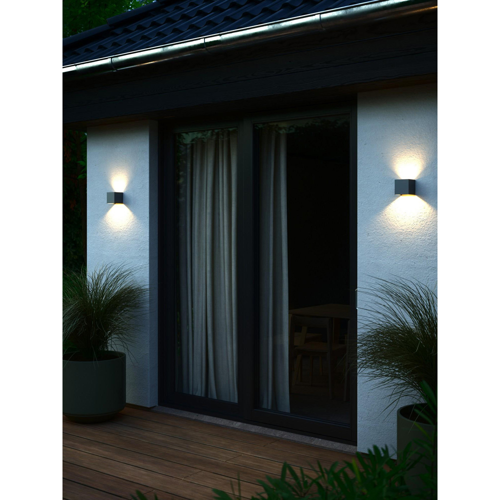 Nordlux Milda Kubi Anthracite Outdoor Wall Light Image 2