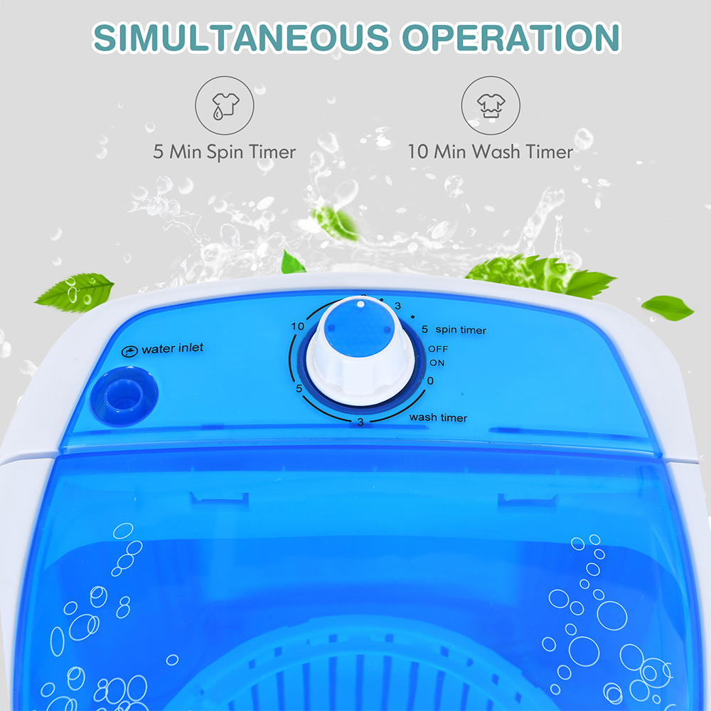 Costway 2 in 1 Portable Mini Single Tub Laundry Washing Machine 170W Image 8