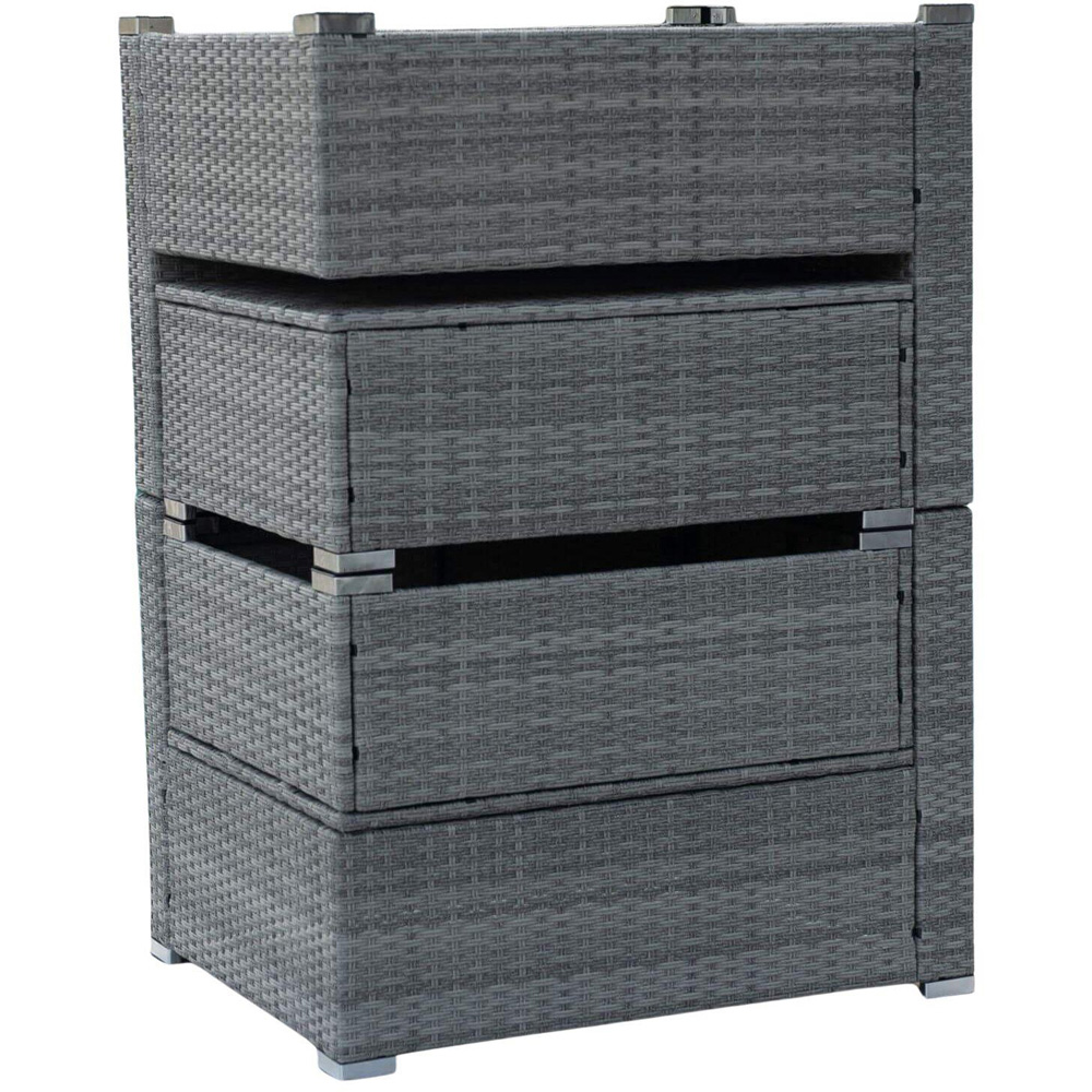 Home Source Solara 4 Seater Grey Garden Lounge Set Image 5