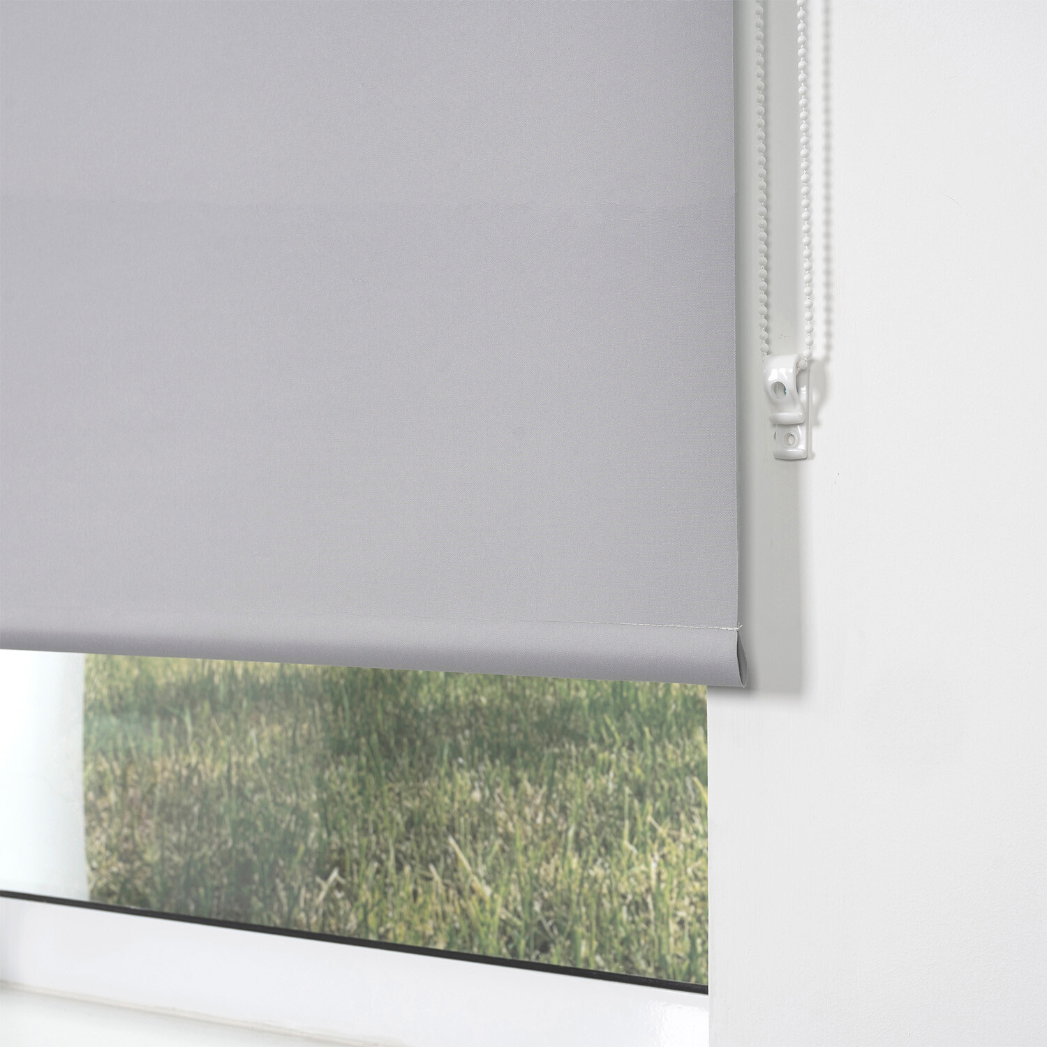 Divante Plain Blackout Roller Blind - Cool Silver / 90cm Image 3
