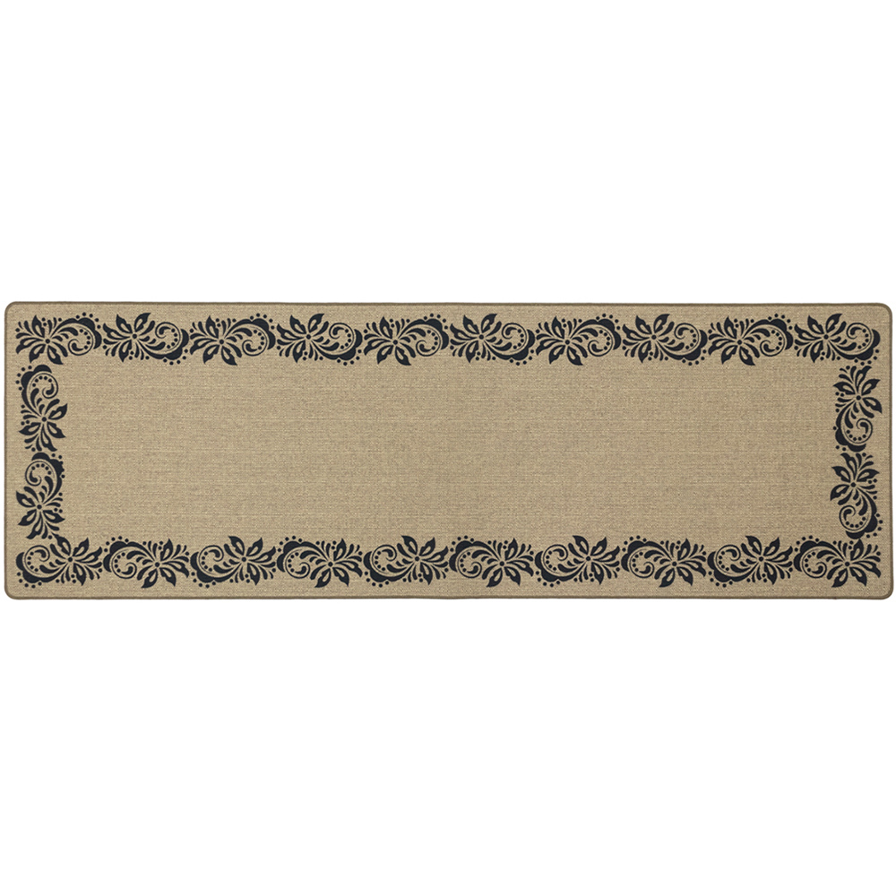 JVL Elegance Scroll Border Rubber Backed Door Mat and Runner Set Image 5