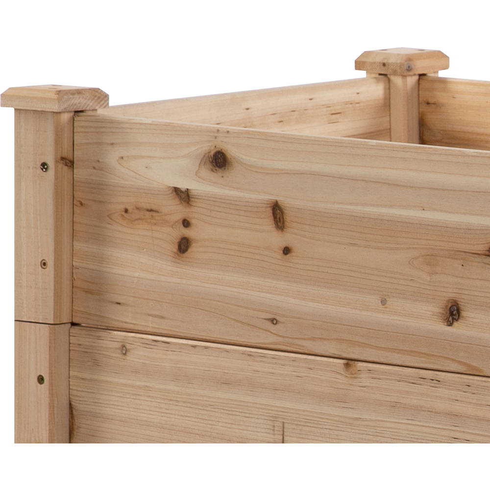 Outsunny 3-Tier Wooden Raised Garden Box Image 4