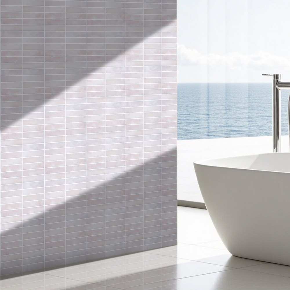 Living and Home Light Brown Rectangle Self Adhesive Wall Sticker 10 Pack Image 1