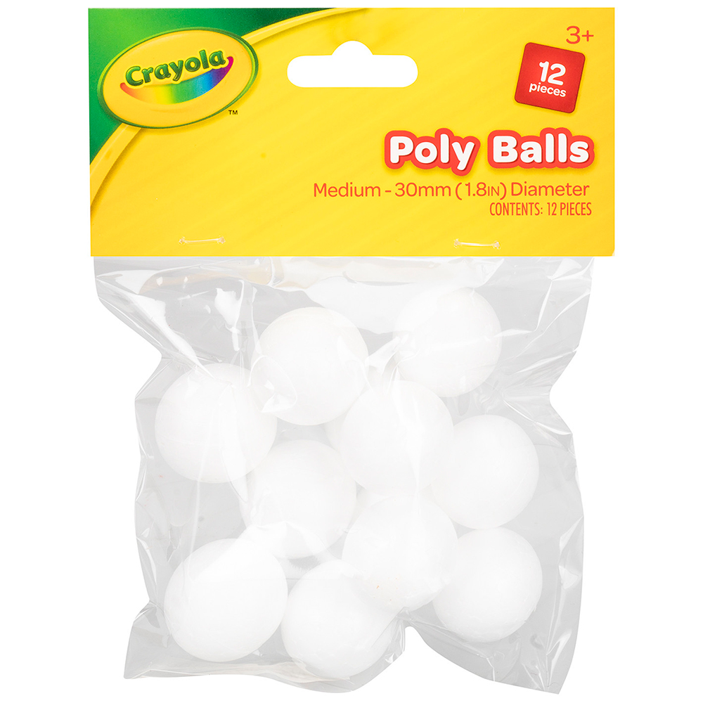 Crayola Polystyrene Craft Balls - 12 Image