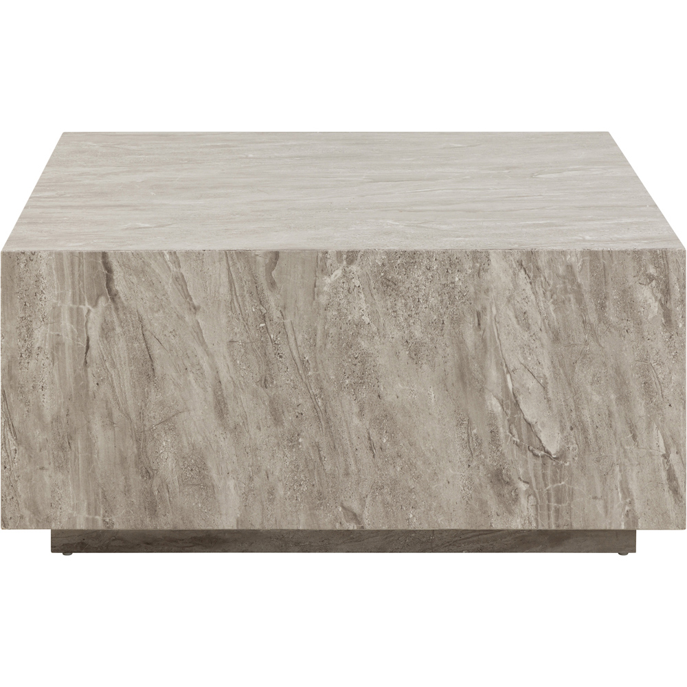 Florence Dice Grey Marble Square Coffee Table Image 3