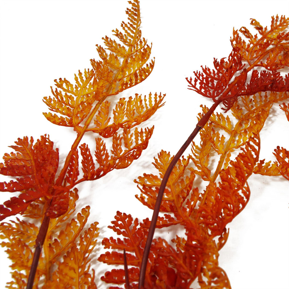 Leaf Artificial Hanging Maidenhair Autumn Orange Fern Plant 100cm Image 3