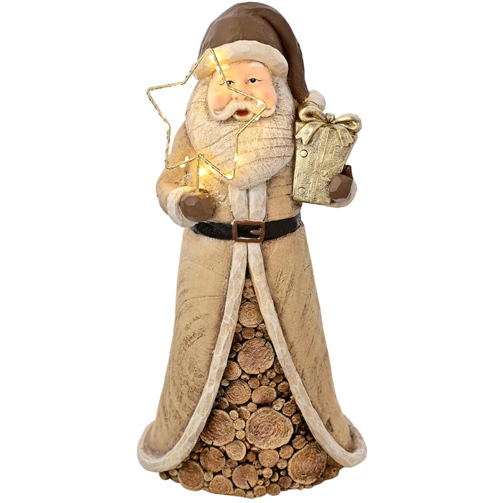 The Seasonal Gift Co. LED Santa with Star Wood Effect Christmas Decoration 46cm Image 3