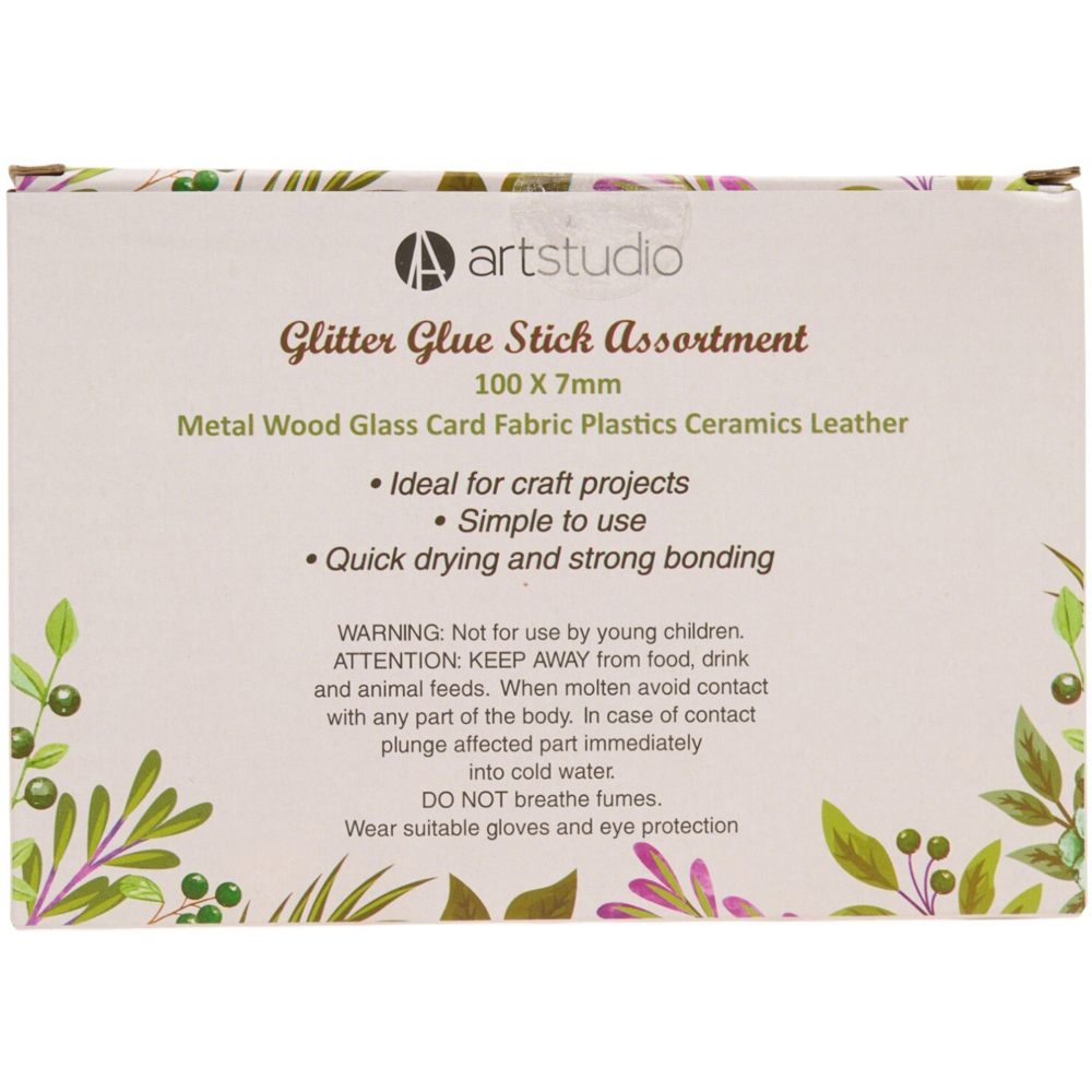 Pack of 100 Assorted Glitter Glue Sticks Image 3