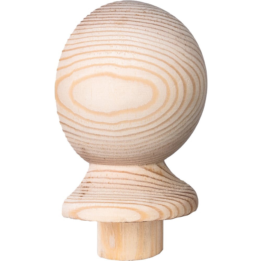 Blueprint Joinery Cambridge Ball Pine Half Newel Post Cap 90mm Image 1